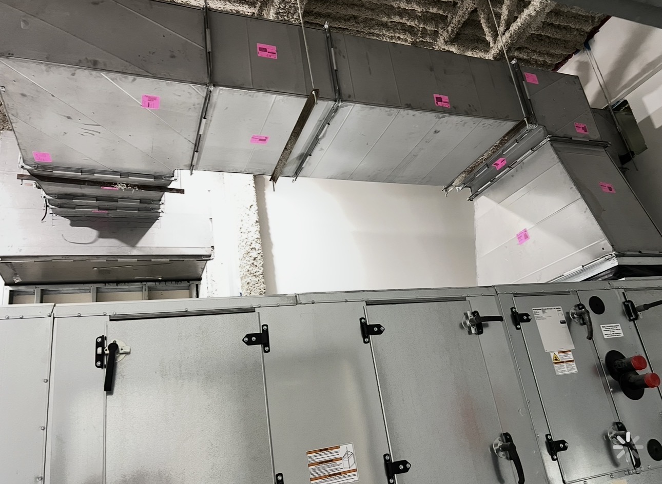 Sheet metal duct installation
